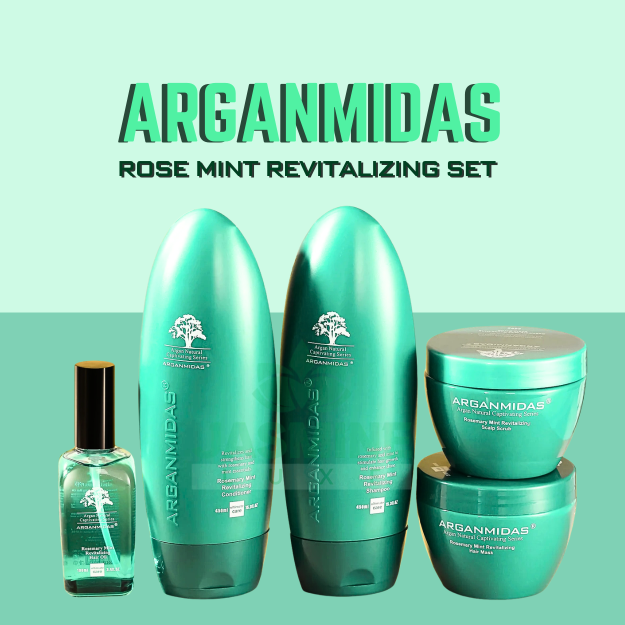 ARGANMIDAS ROSE MINT REVITALIZING SET
